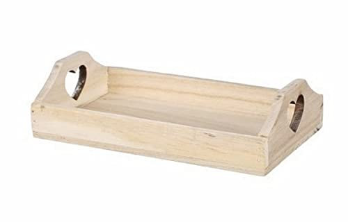 Casa y Menaje Haus und Menü Tablett Holz Natur Qibao (Maße: 21 x 12 cm)