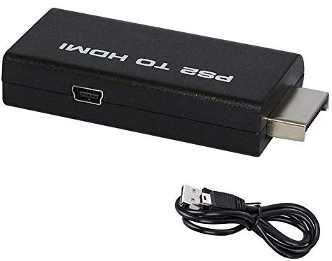 OSTENT Adaptateur PS2 HDMI de Connecteur de Convertisseur de Vidéo PS2 Vers HDMI Pour Prise en Charge HDTV 480i 576i