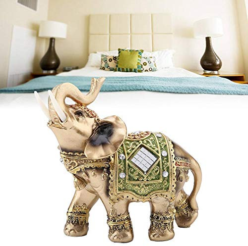 Hilitand Grüne Elefant Statue Skulptur Figur Lucky Feng Shui Lucky Home Auto Regal Dekoration Dekor(S)