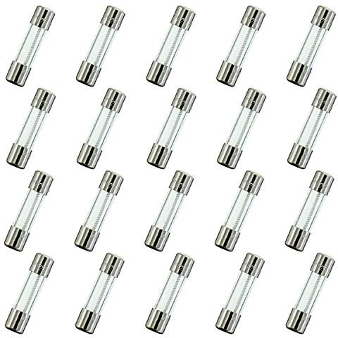 HUAREW T1.25AL250V 20 Stück 5x20mm langsam schmelzen glas sicherungen 1.25A 250V 0,2 x 0,78 Zoll Zeitverzögerungs sicherungen