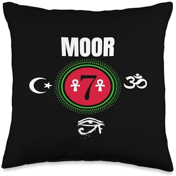 Moor - Moorish American God Body Of Melanin Throw Pillow