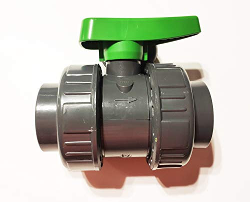 Vanne PVC Pression PN16 Piscine Codital Poignée Verte 50mm 5cm 1p1/2
