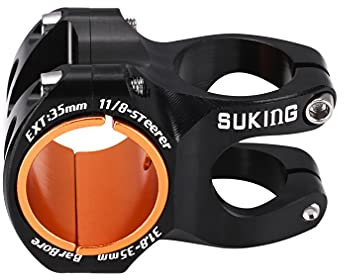 BESNIN Fahrrad Vorbau für 31,8mm und 35mm Lenker, 35mm MTB Vorbau Aluminiumlegierung Kurzer Lenkervorbau für Mountainbike, Rennrad, Downhill-Bike, BMX