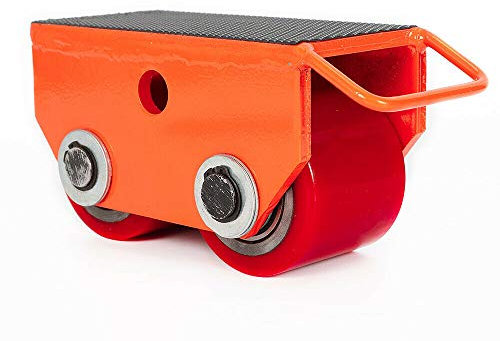 Fetcoi Heavy Duty Machinery Roller, Mover Cargo Trolley Dolly Skate 2.5T 5500 LB, Orange, Kompakt, Eisen, Maschinenrollwagen, Trolley, Rollschuh