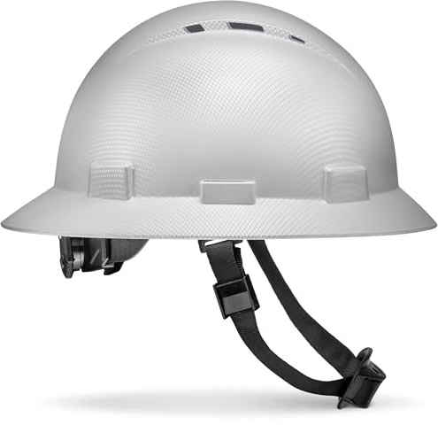 Acerpal Schutzhelm mit durchgehender Krempe, belüftet, Camouflage-Design, mattes Finish, OSHA-Konstruktion, mit 6-Punkt-Aufhängung