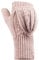 HEAT HOLDERS - Damen Thermo Fingerlose Handschuhe mit Fäustlinge Kappe | Winter Handschuhe mit Plüsch Fleecefutter (Einheitsgröße, Dusky Rosa)
