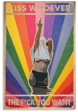 RONGSHI LGBTQ Rainbow Pride Whoever You Want Poster Kunstposter Leinwand Malerei Dekor Wanddruck Foto Zuhause Moderne dekorative Poster 20 x 30 cm