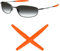 Mryok Replacement Earsocks for Oakley A Wire Sunglasses - Orange