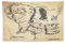 HUIGUANG Herr der Ringe Mittelerde Karte Spielzimmer Bild Druck Polyester Wandbild Kunst Wandteppiche Dekor Modern Home Artworks Geschenkidee 101,6 x 152,4 cm