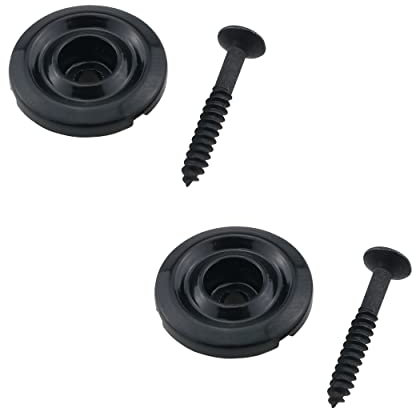 Ruiwaer 2PCS Bass Guitar String Trees Retainer Guides Electric Bass Metal String Trees for Bass Guitar Hardware Bass Guitar Parts Replacement Pack with Mounting Screws, Black