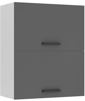 Belini Hängeschrank Küche SGP2 60 cm, mit 2 Türen, Silber matt | Küchenschränke, Oberschrank, Küchenhängeschränke, Wandschrank Hängend