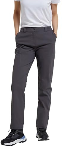 Mountain Warehouse Hiker Stretch Womens Trousers - UV Protection Ladies Pants, Quick Drying Bottoms, Multiple Pockets - Spring Summer, Outdoors, Picnic, Parks Charcoal (Regular Length) 20