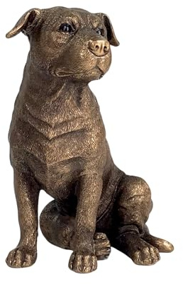 Animal Crackers Staffordshire Bull Terrier Ornament Figur aus der Reflections Bronzed Reihe, tolles Geschenk für Staffy-Liebhaber
