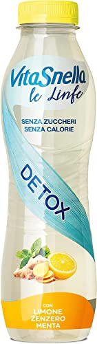 Le Linfe Acqua aromatizzata Detox-Wasser Zitrone Ingwer 12 x 500ml | Bevanda leggera con estratti vegetali, erfrischend und kalorienarm, ideale für Alltag, Sport und, Gesamtnettogewicht 6 L