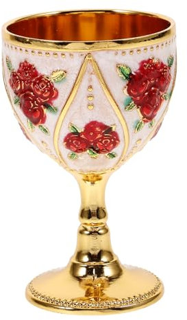 BESTonZON Europäischer Stil Weinkelch Metall Eleganter Weinbecher Für Partys Bars Und Design Für Weinliebhaber Geeignet Für Zuhause Und Veranstaltungen