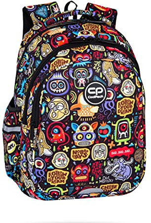 Coolpack F029696, Schulrucksack Jerry SCARY STICKERS, Multicolor