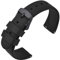 ANNEFIT Bracelets de Montres Silicone, Bracelet de Rechange en Caoutchouc à Dégagement Rapide 20mm avec Boucle Noire (Noir)