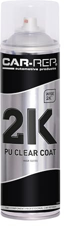 Car-Rep 2K PU Clear Coat High Gloss 500mL Spray Paint UV Resistant Fast Drying