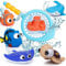 7PCS Bath Toys for Toddler, Bathtub Water Squirt Fish Toys, Bath Time Cute Accessory, Floating Sea Animals for Baby Boy Girl Shower, Swimming Pool Water Spray Game Gift with Fishing Net