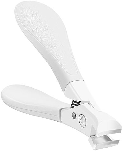 Nail Clippers for Thick Nails Start Makers Toenail Clippers Wide Jaw Fingernail and Toenail Cutter Heavy Duty Nail Clipper Sharp Curved Toe Nail Clippers for Men and Women, White (CN01)