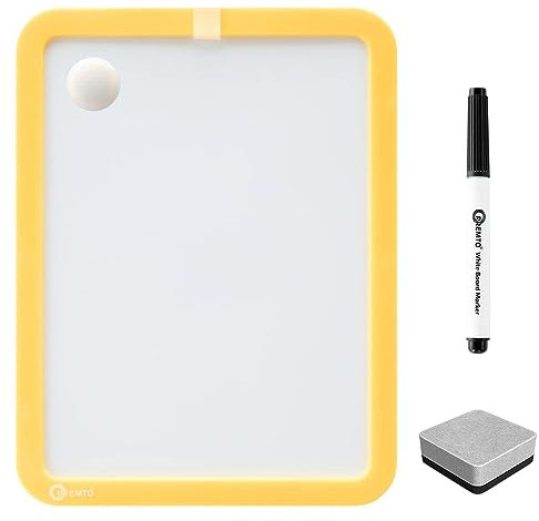 TMS Kleines magnetisches Whiteboard für Kühlschrank, A4, trocken abwischbar, für Memos oder Notizen, Kinder-Whiteboard für Zuhause, Küche oder Planer, inklusive trocken abwischbarem Marker und