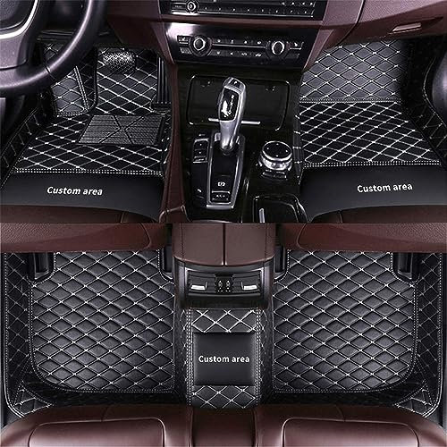Anpassen Fußmatten für Seat Ateca Arona Ibiza Leon Alhambra PU-Leder Auto Fussmatten Set Allwetter wasserdichte rutschfeste Teppich?Schwarz Beige?
