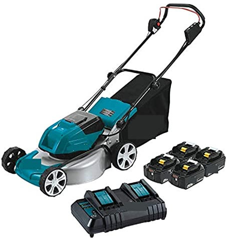 ABBNIA Tondeuse à Gazon électrique, kit de Tondeuse à Gazon sans balais avec 4 Batteries