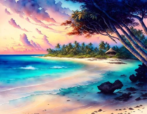 SERENDIPITP Leinwand-Poster, Wandkunst, ohne Rahmen, 58 x 90 cm, schöne Insel, Südsee
