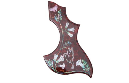 YoungMonic Natural Shell Inlay Kolibri Abalone Pickguard für Gibson Akustikgitarre (Shell Inlay)