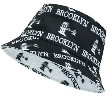Lunukopi Brooklyn Fischerhüte Bucket Hat Unisex Sonnenhüte Für Faltbar Fischerhut