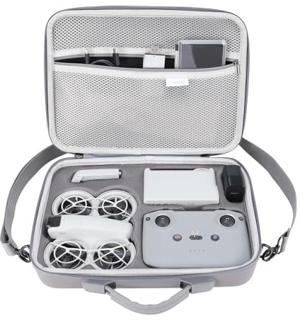 Uvafly Neo Tragetasche, tragbare Aufbewahrungstasche, tragbare PU Reisetasche für DJI Neo Fly More Combo Drohne und RC-N3 Fernsteuerung Zubehör