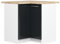 AKORD | Eck-Küchenschrank mit Arbeitsplatte - Oliwia S90 | Küchenunterschrank mit 2 Türen und 2 Einlegeböden | Unterschrank Küche 90 cm Breit | ABS-Kante 18 mm | 46x90x85 cm | Weiß & Graphit glänzend