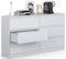Beneli Kommode Weiß 140x40x75 cm | Schubladenkommode mit 6 Schubladen | Elegantes Sideboard für Wohnzimmer, Flur & Schlafzimmer | Stilvolle Aufbewahrung