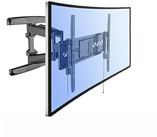 WENWENLEE Soporte de TV, Soporte de Pared articulado con Panel Curvo Resistente, Brazo Doble con función de inclinación y Giro para televisores UHD OLED 4K de 32 a 70