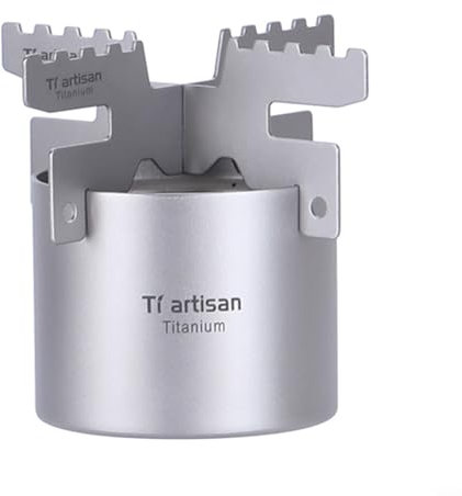 Serenophile Titanium Alcohol Stove,100ml Rugged And Light Titanium Alcohol Heater With Cross Stand For Camping And Hiking