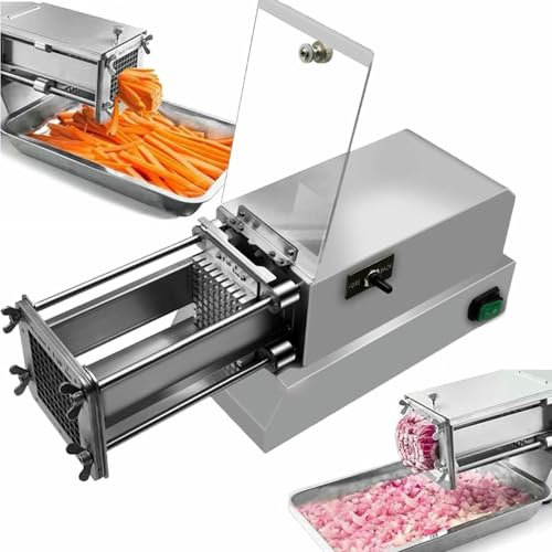 BTOIASYHF Coupe-Frites Électrique, Coupe-Pommes De Terre Électrique en Acier Inoxydable, Lame De 8 Mm, 10 Mm, 12 Mm, Trancheuse De Pommes De Terre Professionnelle, Commerciale Et Domestique10mm