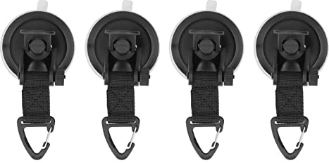 Segrehy Saugnapfbecher -Anker -Schwerlast -Stalldurchlauf -Abs -Materialauto -Markise -Camping -Planenzubehör für Haushalts Haushalt Nutzung Black 6,5 cm 4pcs