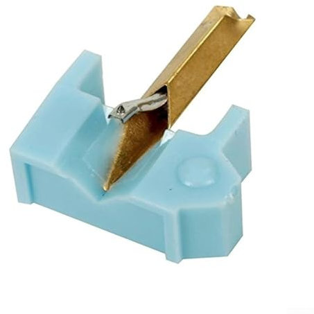 Zilimontt Aguja para tocadiscos, cabezal de repuesto de aguja para tocadiscos, se adapta a Shure M44-7 M44CS M44 N44C para SHURE M-55 4759-D7C, cartucho de aguja de diamante azul