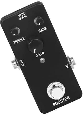 SAFIGLE Pedal für E-gitarre mit Digitaler Stereo Digitalverzögerung aus Abs Material Schwarz für Verbesserte Spielqualität und Bequeme Bedienung Geeignet