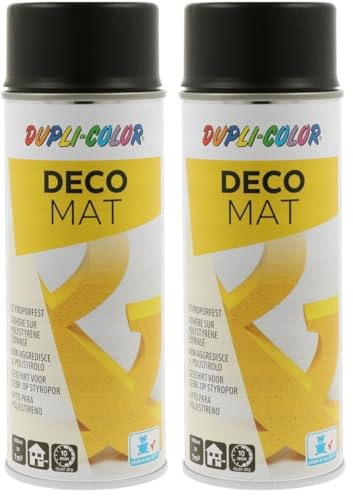 DUPLI-COLOR 192845 DECO MAT schwarz matt 400 ml (Packung mit 2)