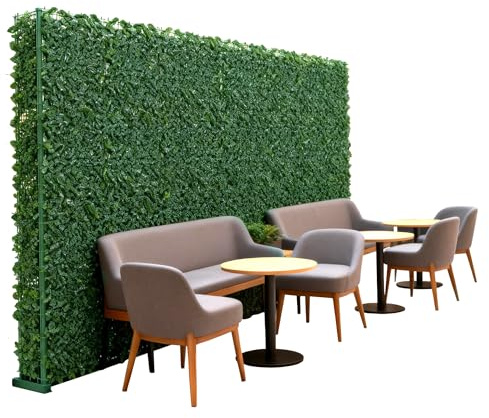HENGMEI Künstlicher Efeu Gartenzaun 1 x 3 m Heckenzaun Sichtschutzzaun, Erweiterbarer Künstliche Hecke für Garten, Zaun, Balkon Sichtschutz, Rankenblatt Dekoration mit Kabelbinder