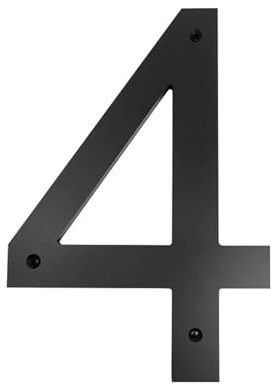 Grand numéro de maison 30cm, panneau flottant extérieur, numéros porte modernes, signalisation bâtiment, adresse rue(No. 4)