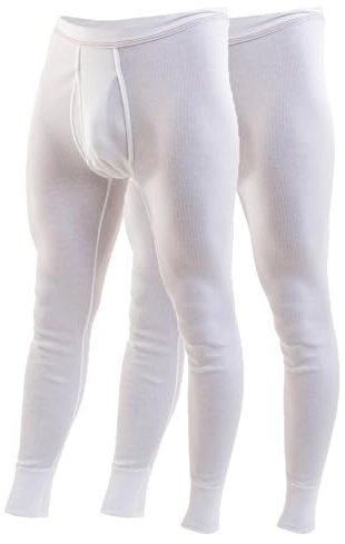HERMKO 3542 2er Pack Herren Lange Unterhose Bio Baumwolle Doppelripp