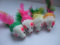 cats toy mouse Pack of 4 mice furry fur feather tail kitten Rattle