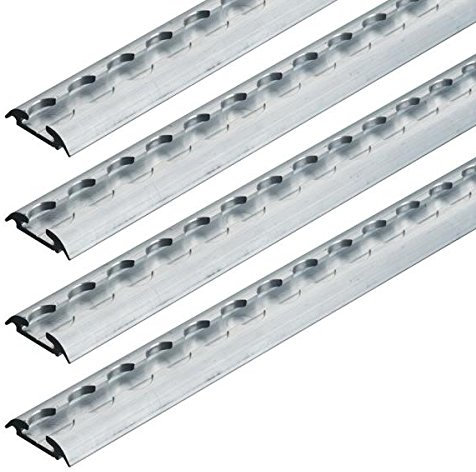 kuriershop 4 x Airlineschiene, Halbrundprofil Premium Light, Länge 1 m