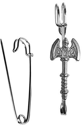 Double Sided Axe GT288 Scarf , Brooch and Kilt Pin Pewter 3 7.5 cm POSTED BY US GIFTS FOR ALL 2016 FROM DERBYSHIRE UK