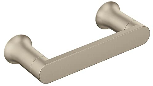 Moen Genta LX Brushed Nickel Modern Wall Mount Pivoting Toilet Paper Holder, Modern Toilet Roll Holder for Bathroom, BH3808BN