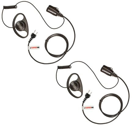 Lot de 2 écouteurs de sécurité en Forme de D pour Talkie-walkie 2 Voies Midland Alan