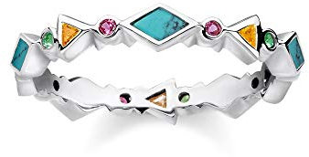 THOMAS SABO Ring Farbige Steine 925 Sterling Silber TR2229-984-7-54