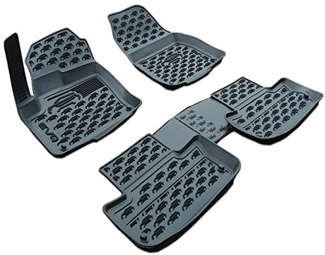 SCOUTT | 3D TPE Gummifußmatten Gummimatten Passend Für Evoque 2011-2018, Schwarz, Anti-Rutsch, Abwaschbar, Allwetter, Hohes Rand, 4-Tlg